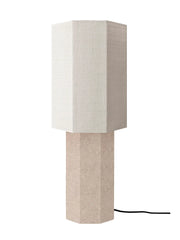 The Eight Over Eight Lamp Large, beige travertine fra Louise Roe