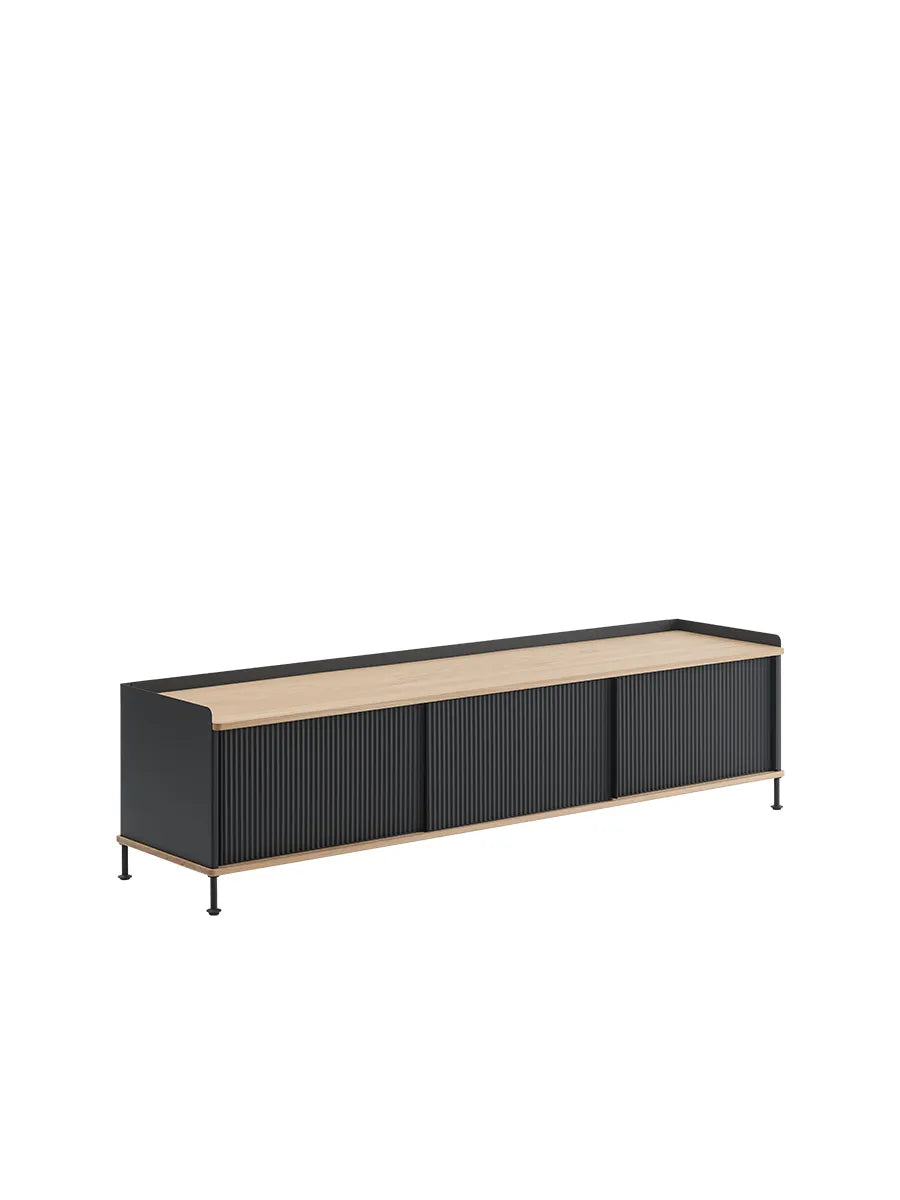 Enfold Sideboard, 186 x 45 cm fra Muuto - Black - Jacobsen Plus
