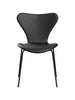 3107 stol, fuldpolstret Essential læder sort/sort stel af Arne Jacobsen