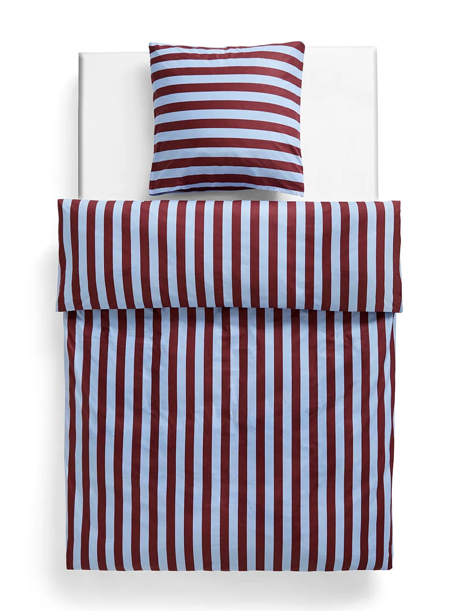 Été sengelinned (sæt) fra Hay - 200 x 140 cm / Bordeaux and Sky blue - Jacobsen Plus