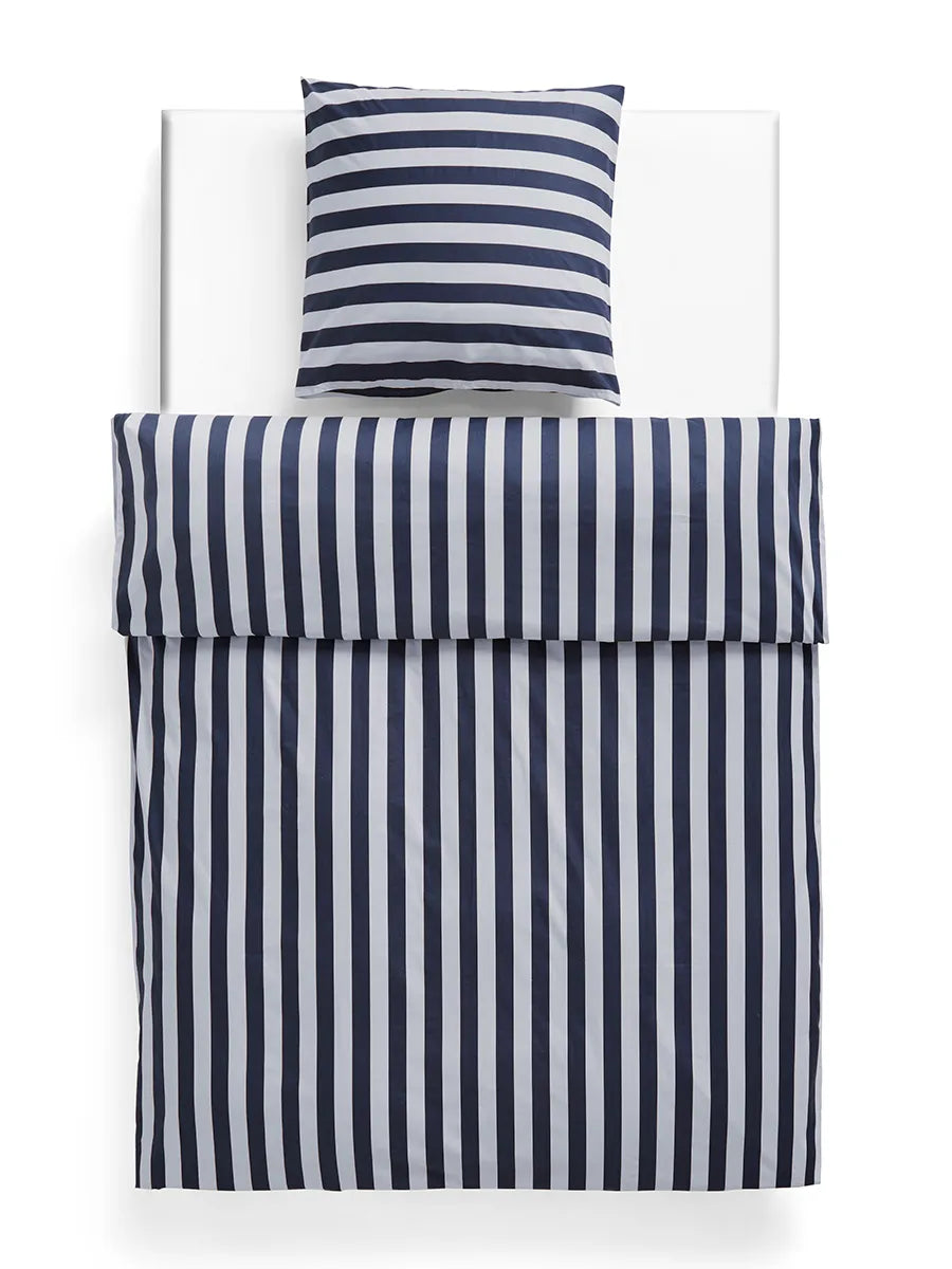 Été sengelinned (sæt) fra Hay - 200 x 140 cm / Midnight Blue and Light Grey - Jacobsen Plus