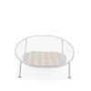 Light Grey m. Stripe sandy beige pude