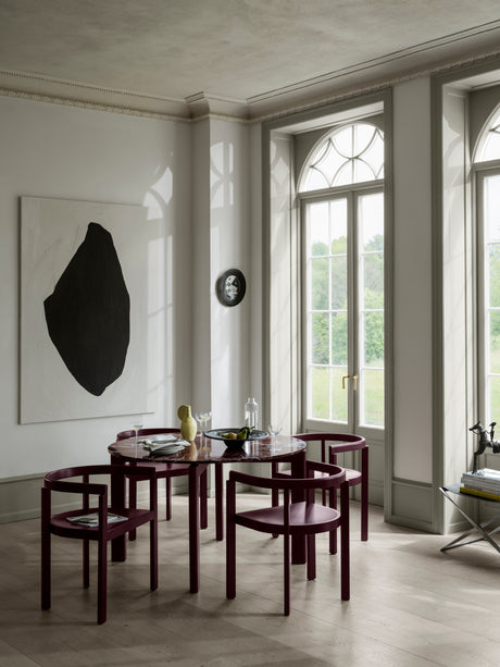 After Dining Table Ø120, Marble Burgundy fra Fritz Hansen - 5 - Jacobsen Plus