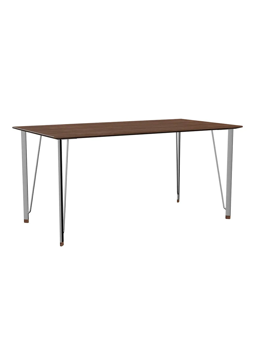 FH3605™ Skrivebord af Arne Jacobsen - Valnød - krom stel - Jacobsen Plus