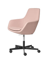Lille Giraf Kontorstol af Arne Jacobsen - Pink, Capture / Sort pulverlakering - Jacobsen Plus