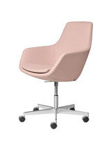 Lille Giraf Kontorstol af Arne Jacobsen - Pink, Capture / Satinpoleret aluminium - Jacobsen Plus