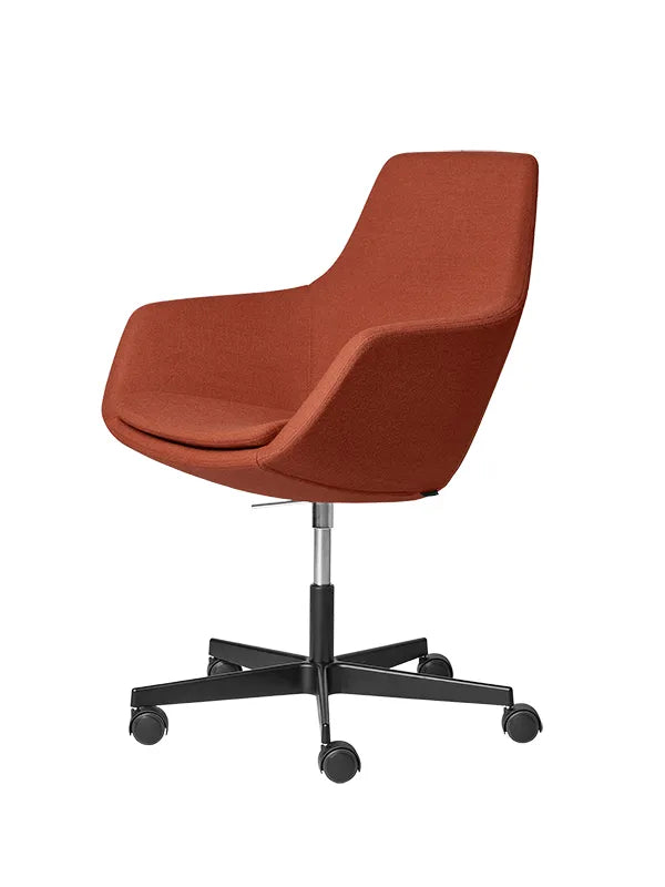Lille Giraf Kontorstol af Arne Jacobsen - Orange, Capture / Sort pulverlakering - Jacobsen Plus