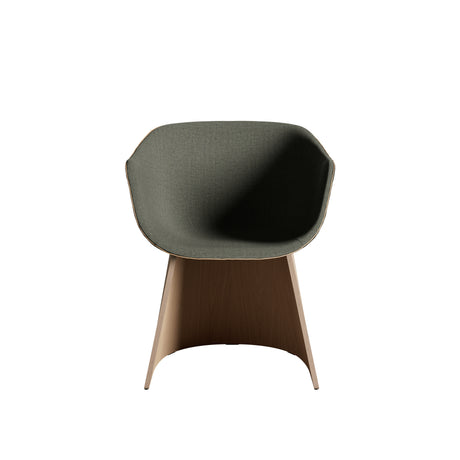 Fritz Hansen - Monolit spisebordsstol m. lave armlæn, læderkeder og finér base - 3 - Jacobsen Plus