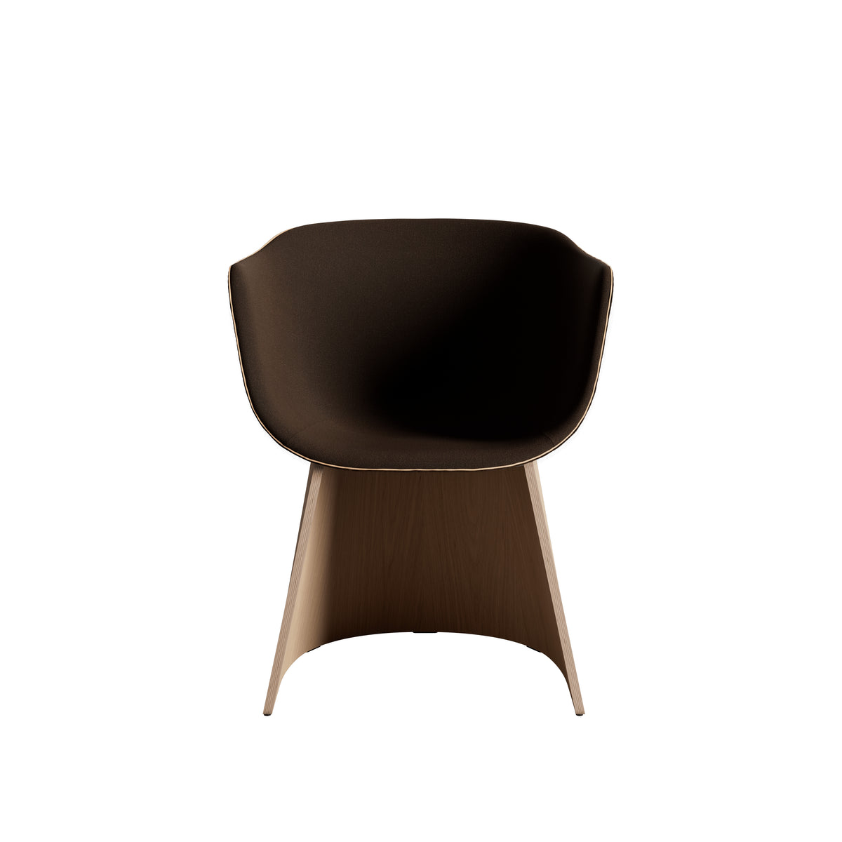 Fritz Hansen - Monolit spisebordsstol m. læderkeder og finér base - 2 - Jacobsen Plus