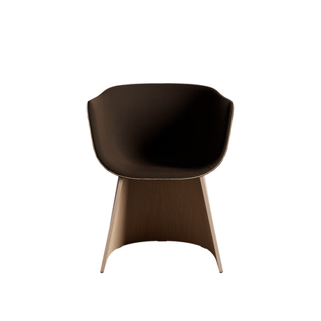 Fritz Hansen - Monolit spisebordsstol m. læderkeder og finér base - 2 - Jacobsen Plus