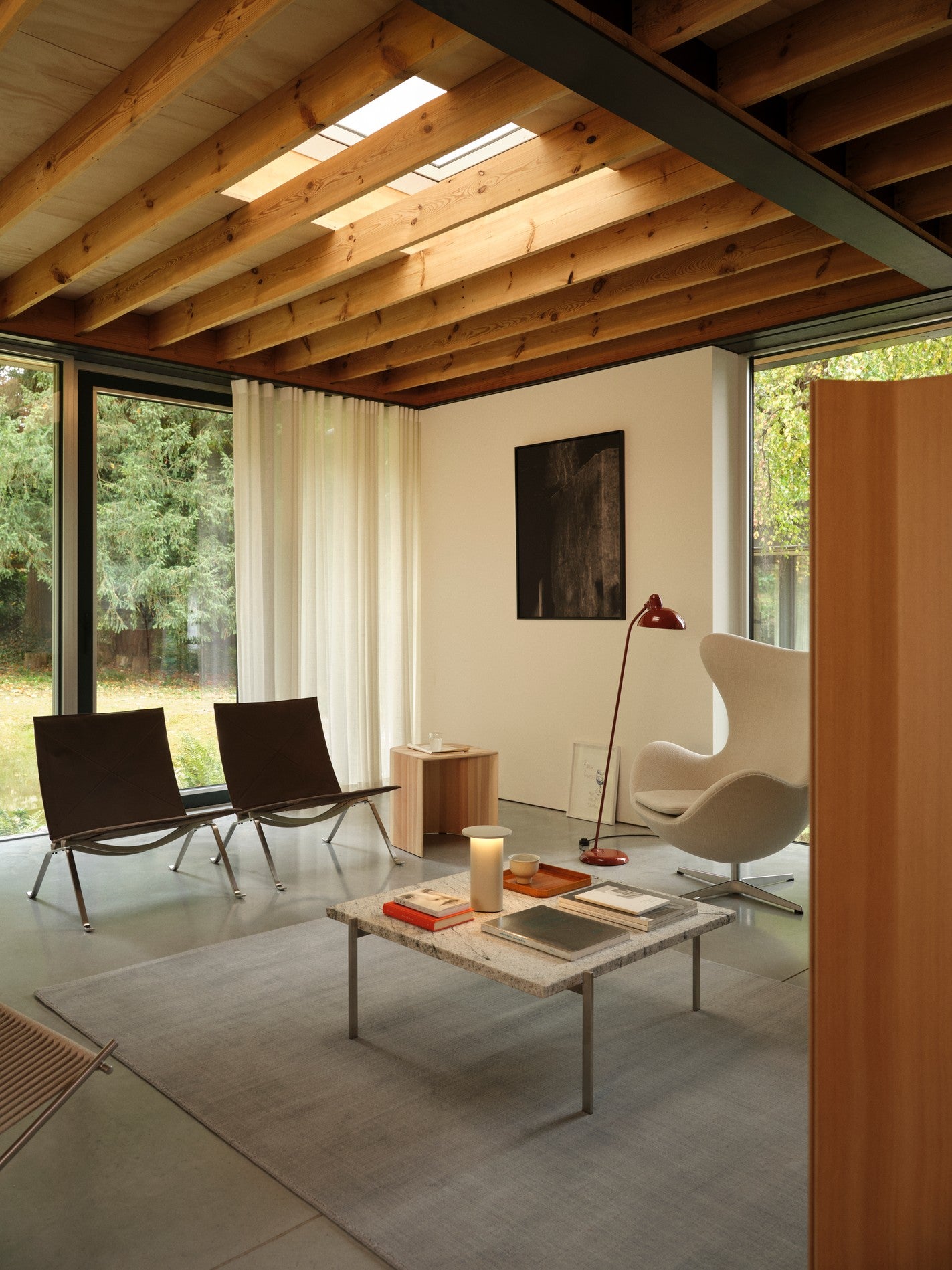 PK22 Loungestol, Haze læder af Poul Kjærholm