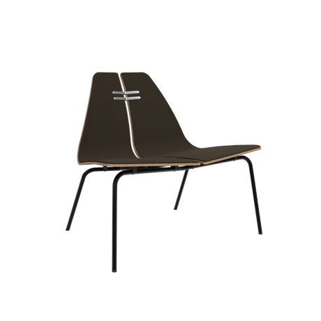 PK23 forsidepolstret, Walnut af Poul Kjærholm - Sort - Jacobsen Plus