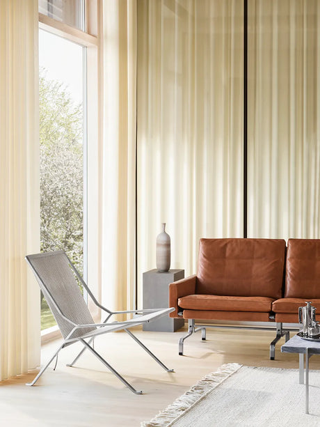 PK31/2 2 pers. Sofa af Poul Kjærholm - Aura læder / Cognac - Jacobsen Plus