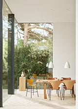 Fritz Hansen - 3107 stol, naturfiner og forsidepolstret i Grace læder - 2 - Jacobsen Plus