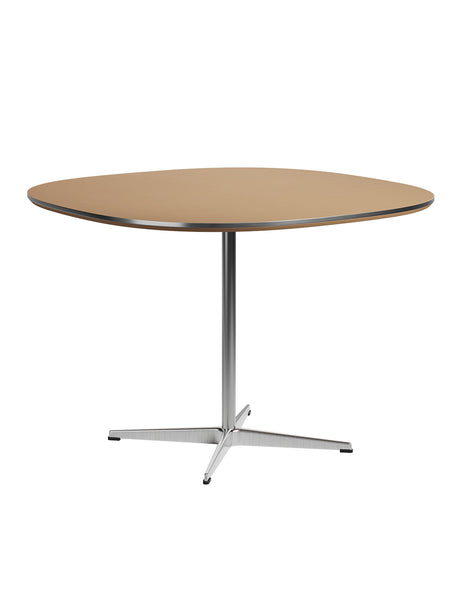 Piet Hein A603 cafébord, 100 x 100 cm fra Fritz Hansen - Sort laminat m. sort ABS-kant - Sort stel - Jacobsen Plus