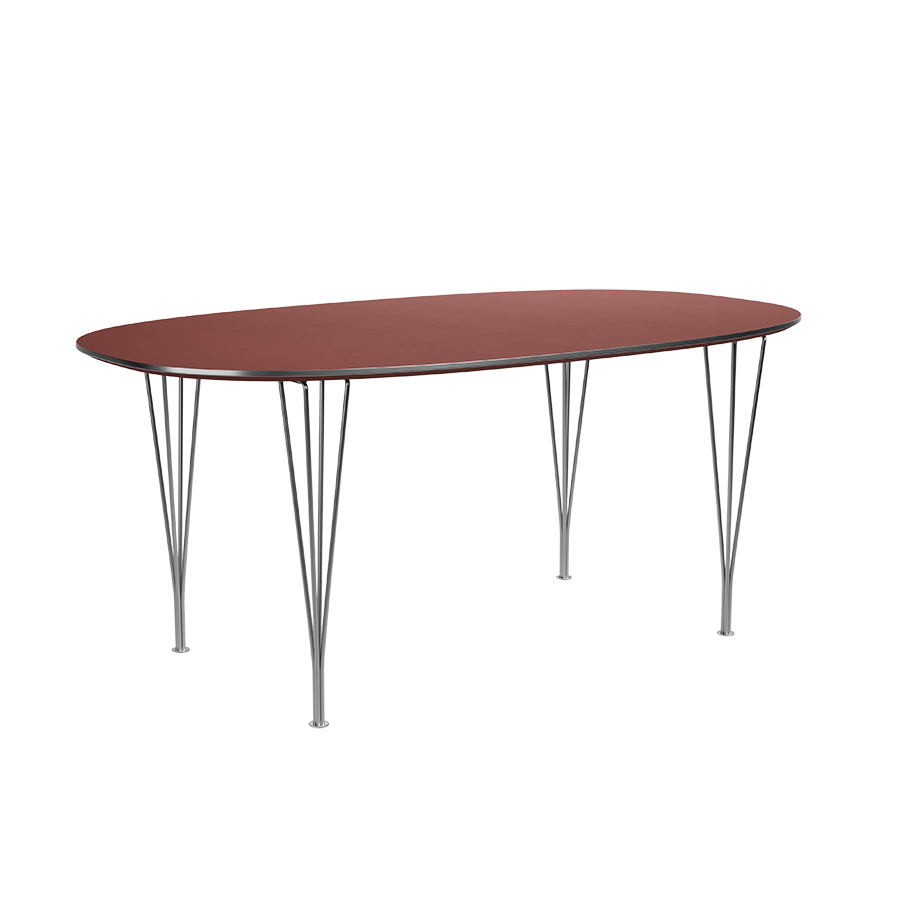  - Rusty Red laminat m. alukant - Krom stel - Jacobsen Plus