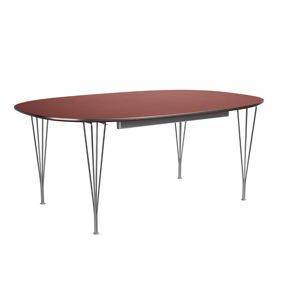  - Rusty Red laminat m. alukant - Krom stel - Jacobsen Plus