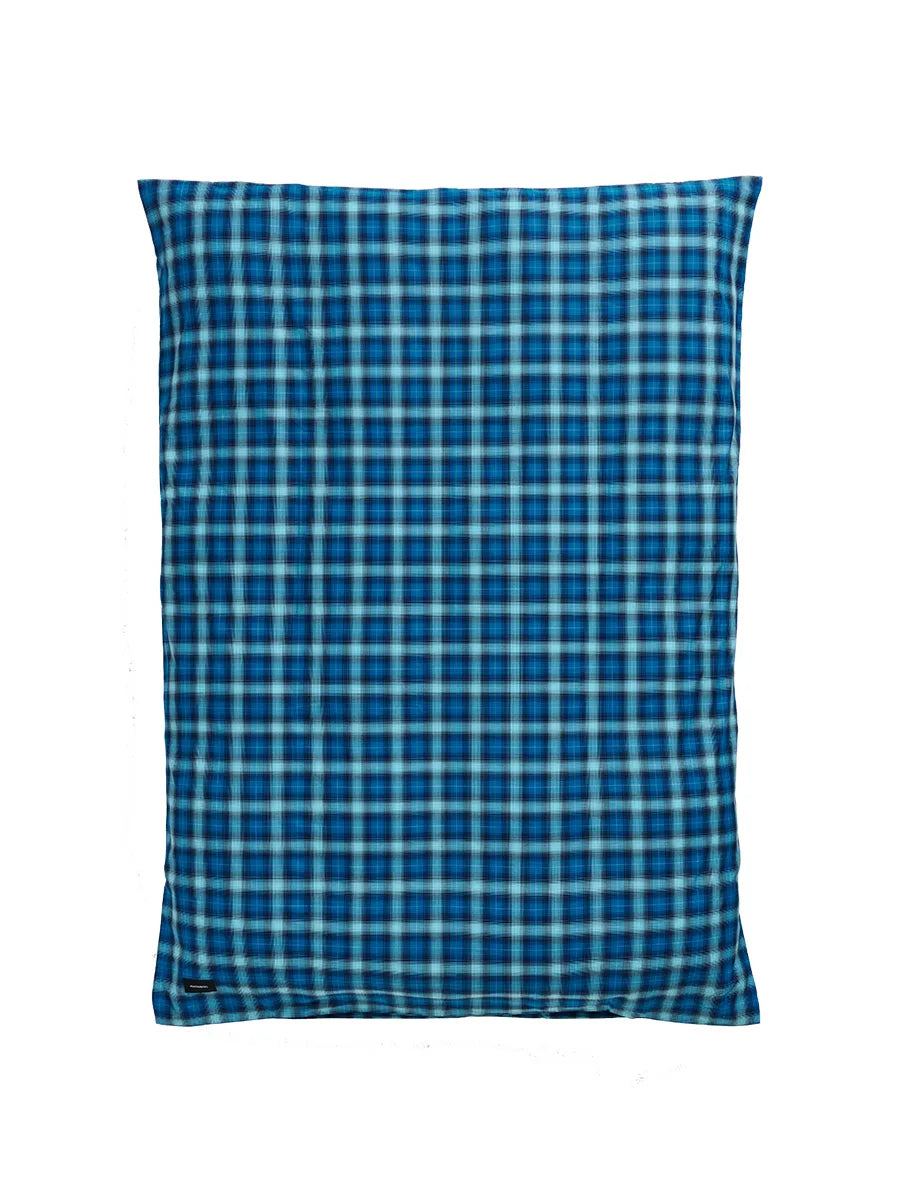 Rodeo Duvet Cover, neon blue check fra Magniberg
