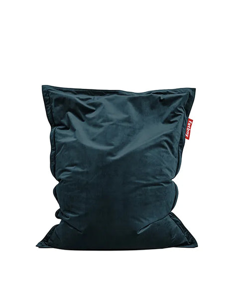 Original Slim Velvet sækkestol fra Fatboy - Recycled petrol - Jacobsen Plus