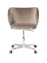 Rico Spisebordsstol w. Castors fra Ferm Living - Devoré Velvet - Flint Grey - Jacobsen Plus