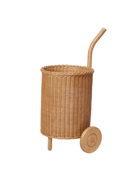 Tukki Trolley – naturlig rattan vogn fra Ferm Living - Jacobsen Plus