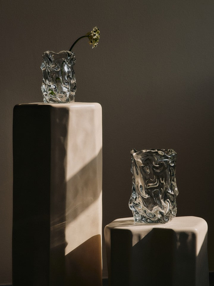 Virelle Vase Clear, H18 fra Ferm Living