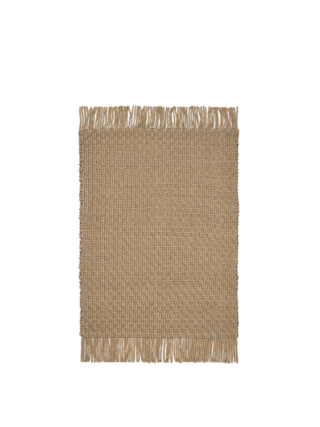 FermLiving Udo Rug gulvtæppe, Tan/Sort - 140 x 200 cm - Jacobsen Plus