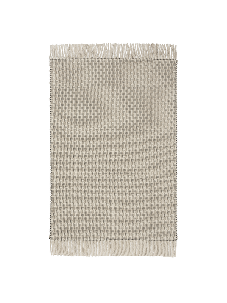 FermLiving Udo Rug gulvtæppe, Off-white/Sort - 140 x 200 cm - Jacobsen Plus