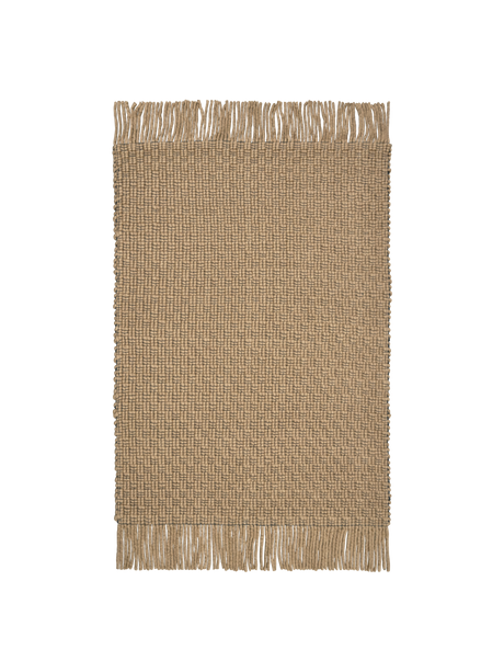 FermLiving Udo Rug gulvtæppe, Tan/Sort - 140 x 200 cm - Jacobsen Plus