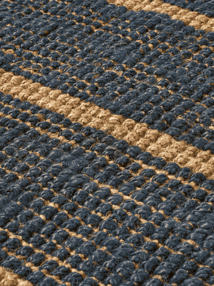 FermLiving Athens Stripes Runner Gulvløber, Natural/Ink Blue - 2 - Jacobsen Plus