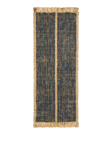 FermLiving Athens Stripes Runner Gulvløber, Natural/Ink Blue - Jacobsen Plus