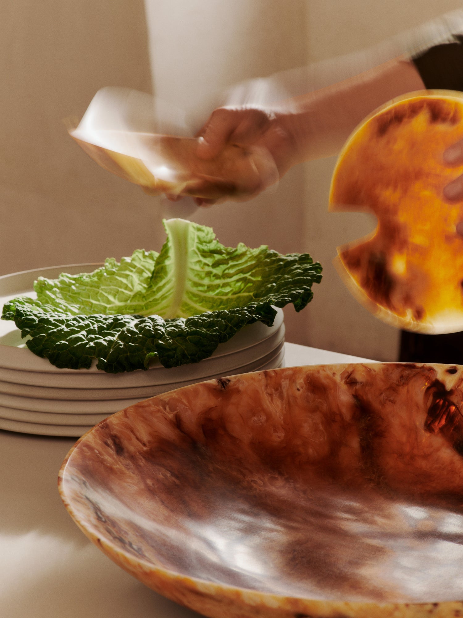 Erena Dinner Plate Ø29 Cream, middagstallerken fra Ferm Living