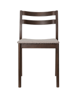 Boda spisebordsstol, stabelbar fra Ferm Living - Dark Stained Beech- Soft Buclé Natural - Jacobsen Plus