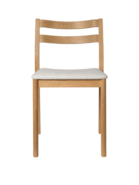 Boda spisebordsstol, stabelbar fra Ferm Living - Natural Oak - Staple Off-white - Jacobsen Plus