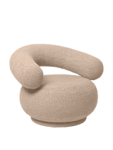 Orbo Lounge Chair fra Ferm Living - Raw Boucle - Natural - Swivel - Jacobsen Plus
