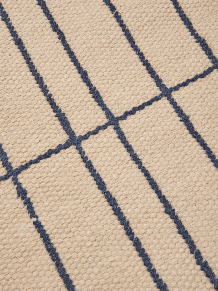 FermLiving Sen Runner Gulvløber, Parchment/Indigo