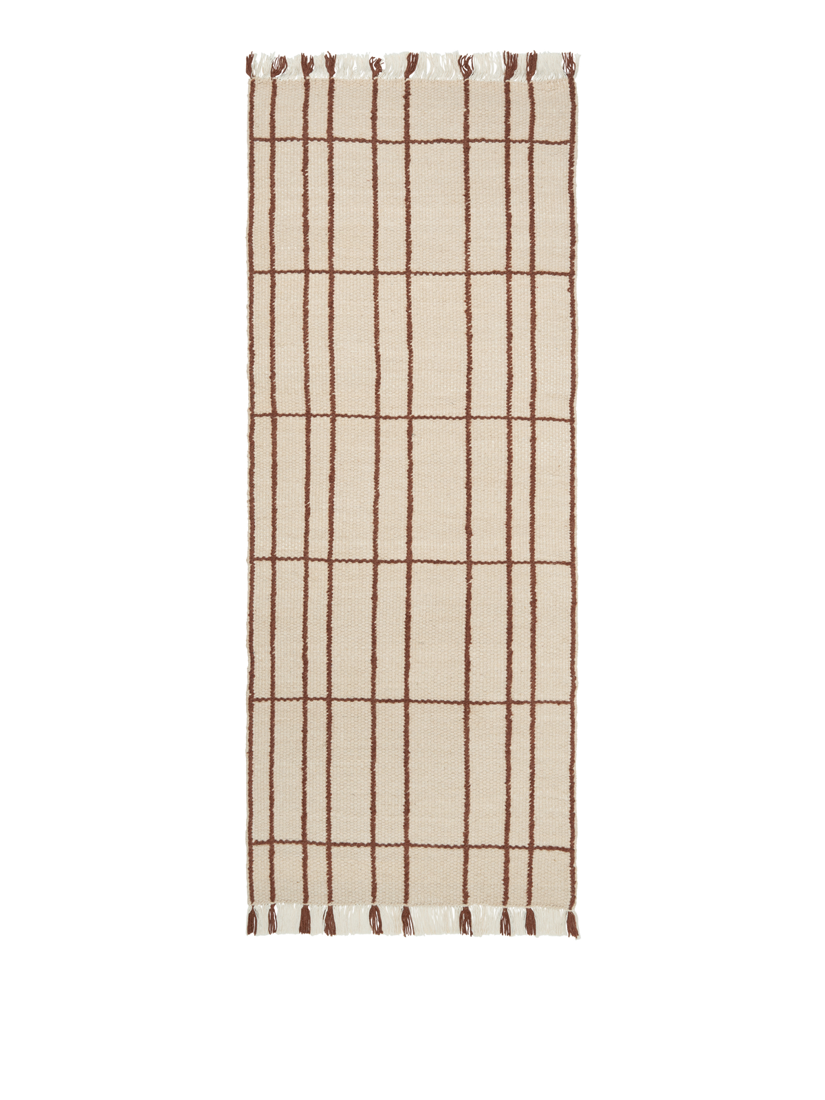 FermLiving Sen Runner Gulvløber, Parchment/Chestnut - 1 - Jacobsen Plus