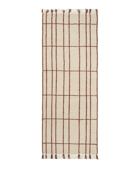 FermLiving Sen Runner Gulvløber, Parchment/Chestnut - Jacobsen Plus