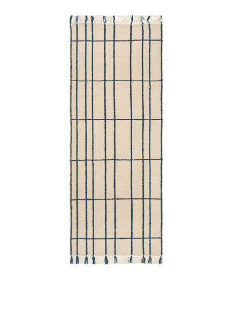 FermLiving Sen Runner Gulvløber, Parchment/Indigo - Jacobsen Plus