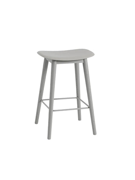 Fiber Bar Stool Wood fra Muuto - Lille / Grey- grey - Jacobsen Plus