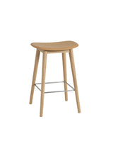 Fiber Bar Stool Wood fra Muuto - Lille / Ochre- oak base - Jacobsen Plus