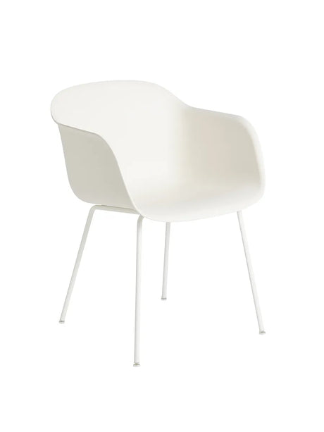 Fiber armchair Tube fra Muuto - Ochre- black base - Jacobsen Plus