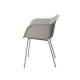 Fiber armchair Tube fra Muuto - Grey- grey base - Jacobsen Plus
