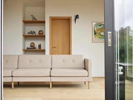 L42 Firhøj Sofa 3-Personers m. chaiselong, beige fra FDB Møbler - 2 - Jacobsen Plus