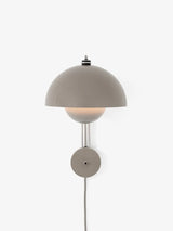 Flowerpot VP8 Væglampe af Verner Panton - Grey beige / Med ledning - Jacobsen Plus