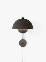 Flowerpot VP8 Væglampe af Verner Panton - Matt black / Med ledning - Jacobsen Plus