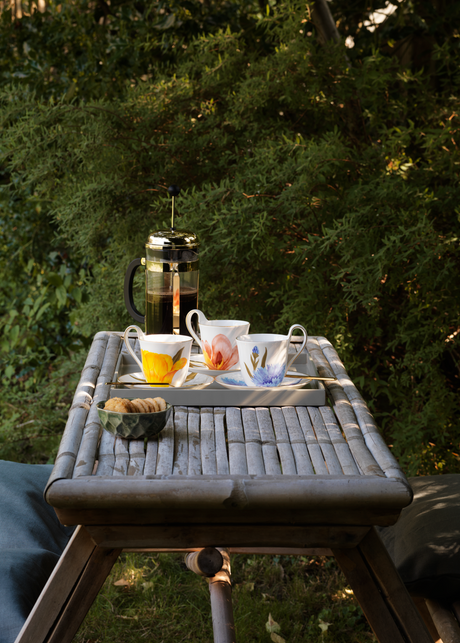 Royal Copenhagen Flora højhankskop med underkop, Magnolia - 2 - Jacobsen Plus