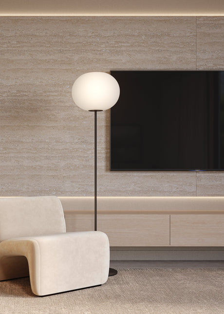 Glo-Ball F, Black Gulvlampe fra Flos - F1: Ø: 330 x H: 1350 mm - Jacobsen Plus