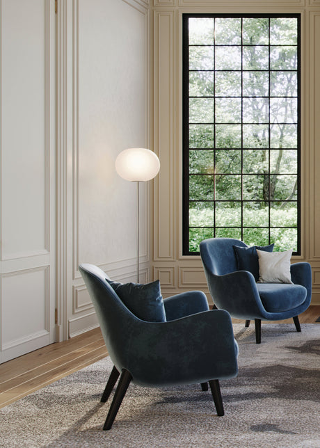 Glo-Ball F, Silver Gulvlampe fra Flos - F1: Ø: 330 x H: 1350 mm - Jacobsen Plus