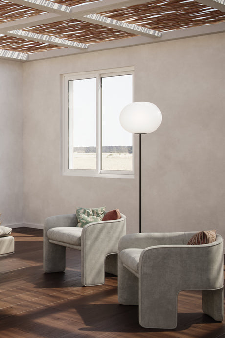 Glo-Ball F, Black Gulvlampe fra Flos - F1: Ø: 330 x H: 1350 mm - Jacobsen Plus